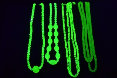 Uranium Glass - Jewellery - Necklaces x 4