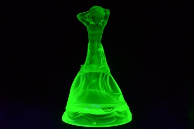 Uranium Glass - Centrepiece - Mermaid