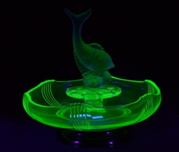Uranium Glass - Float Bowl - Flying fish