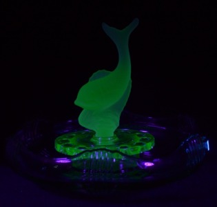 Uranium Glass - Float Bowl - Flying fish