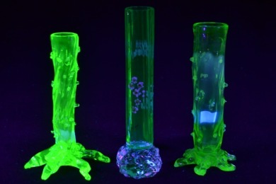 Victorian Glass - Bud Vases x 3