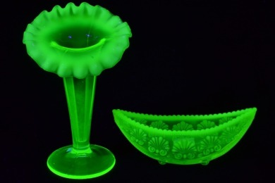 Uranium Glass - Victorian x 2
