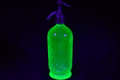 Uranium Glass - Soda Syphon - A. Beaud, Chambery