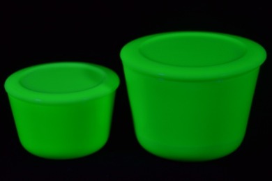 Jadeite - Lidded Bowls x 2