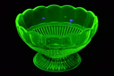 Uranium Glass - Footed Bowl