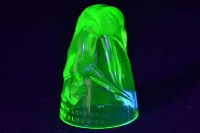 Uranium Glass - 'Bottoms Up' Shot Glass