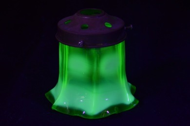 Uranium Glass - Arts and Craft Style Lamp Shade