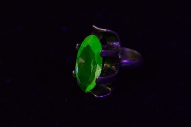 Uranium Glass - Jewellery - Sterling Ring