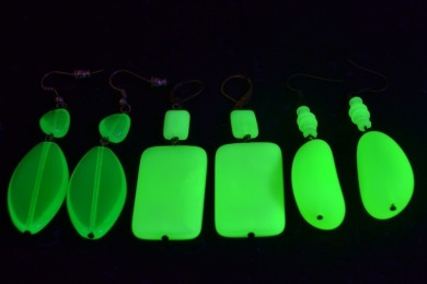 Uranium Glass - Jewellery - Earrings x 3