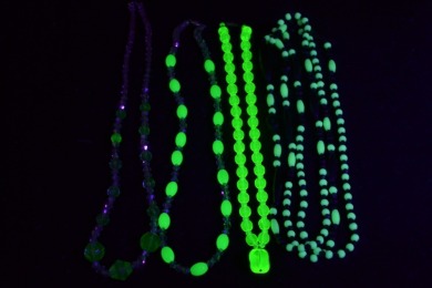 Uranium Glass - Jewellery - Necklaces x 4