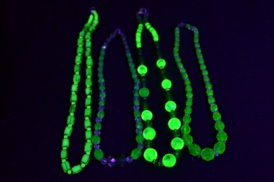 Uranium Glass - Jewellery - Necklaces x 4