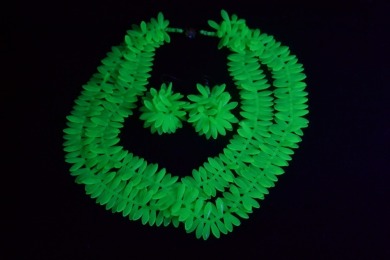 Uranium Glass - Jewellery - Necklace and Earrings