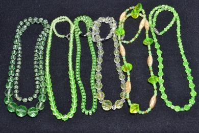 Uranium Glass - Jewellery - Necklaces x 6