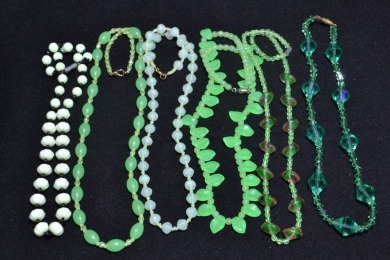 Uranium Glass - Jewellery - Necklaces x 6