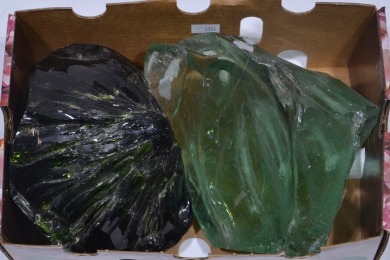 Box Lot - Collectable - Slag Glass x 2