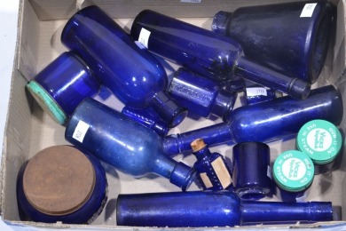 Box Lot - Blue Glass