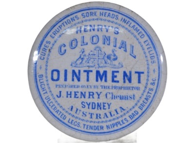 Chemist - Potlid - Henry's Colonial Ointment