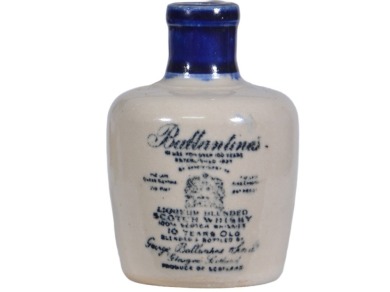 Miniatures- Ballantines Whisky crock
