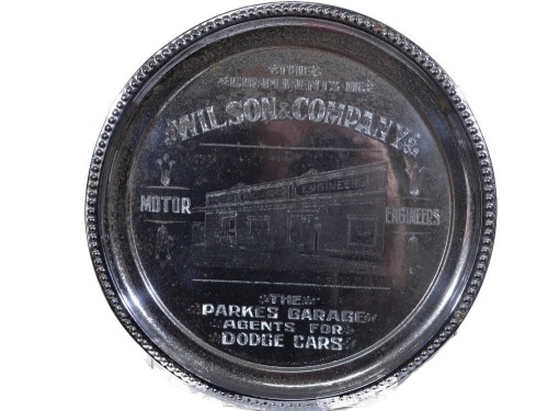 Advertising tray - Wilson & Company, Parkes