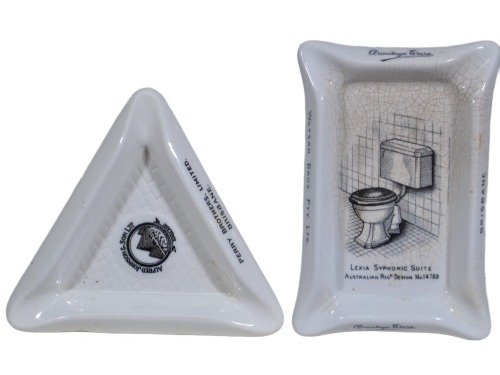 Advertising Ashtrays - Brisbane x 2