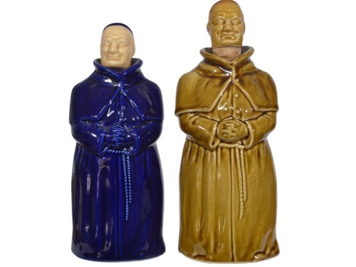 Decanters -Figural Monks x 2