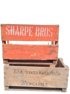 Soft Drink Crates x2 - NSW Aerated & Sharpe Brothers