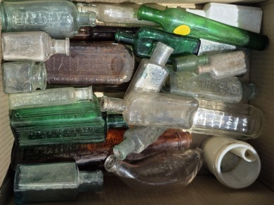Box Lot - Mixed Chemist Bottles