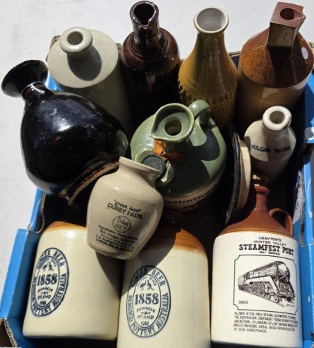 Box Lot - Ceramic Bottles