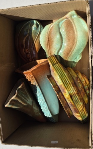 Pottery - Wall Pockets x 5