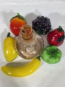 Art Glass - Mixed Fruit & Vintage Decanter