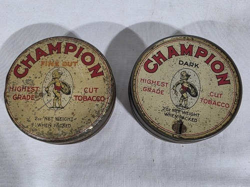 Tobacco Tin - Champion - X 2
