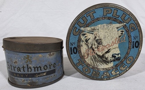 Tobacco Tin - Round Tins x 2
