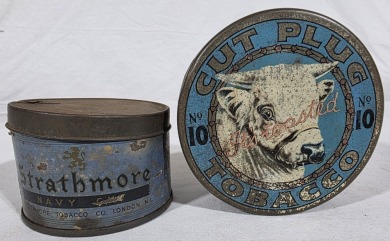 Tobacco Tin - Round Tins x 2