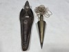 Tools - Plumb Bob - Brass Plumbob w/ Leather pouch