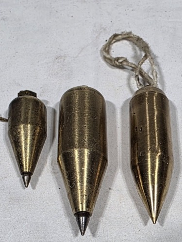 Tools - Plumb Bob - Plumbobs x 3