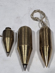 Tools - Plumb Bob - Plumbobs x 3