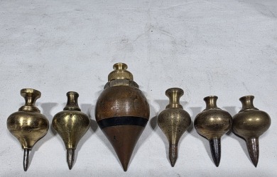 Group Lot - Plumb Bob - Turnip shaped Plumbobs x 6