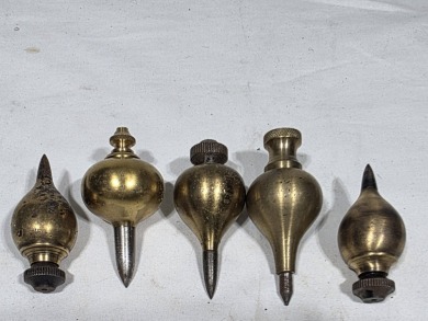 Group Lot - Plumb Bob - Early Turnip shaped Plumbobs x 5