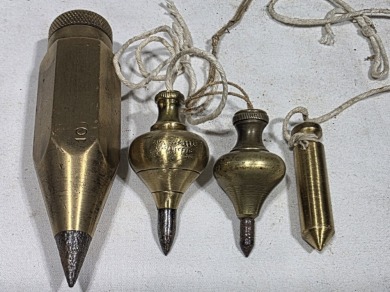 Tools - Plumb Bob - Brass Plumbobs x 4