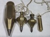 Tools - Plumb Bob - Brass Plumbobs x 4