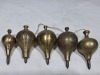 Group Lot - Plumb Bob - Brass Turnip Style plumbobs x 5
