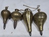 Tools - Plumb Bob - Brass Turnip Style Plumbobs x 4