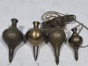 Tools - Plumb Bob - Brass Turnip style plumbobs x 4