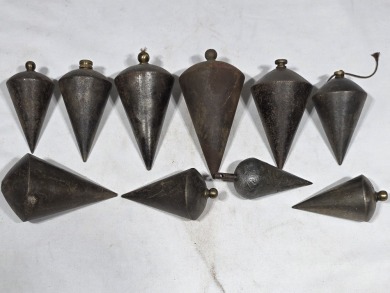 Group Lot - Plumb Bob - Steel Plumbobs x 10