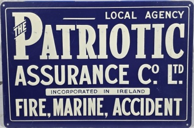 Advertising - Tin Sign - Patriotic Assurance Co. Ltd.