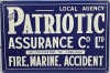 Advertising - Tin Sign - Patriotic Assurance Co. Ltd.