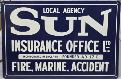 Advertising - Tin Sign - Sun Insurance Office