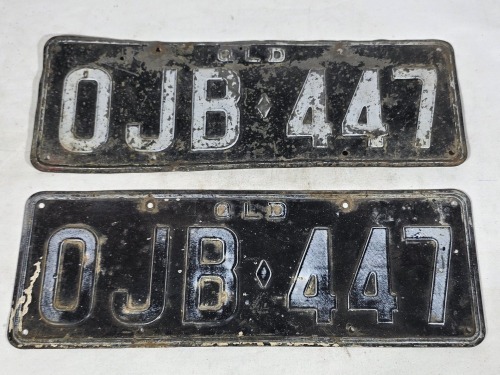 Garagenalia - Number Plates - Matching Plates x 2, QLD