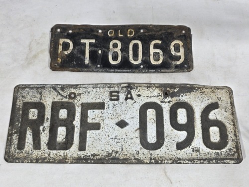 Garagenalia - Number Plates - Number Plates x 2, QLD and SA