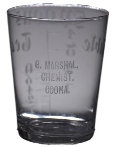 Chemist Dose Cup - G. Marshall Chemist Cooma